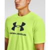imageUnder Armour Mens Sportstyle Logo ShortSleeve TShirtLime Fizz 291Black