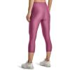 imageUnder Armour Womens HeatGear High Waisted Pocketed Capri669 Pace Pink   Prime Pink