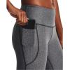 imageUnder Armour Womens HeatGear High Waisted Pocketed CapriCharcoal Light Heather 019White