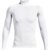 imageUnder Armour Mens Heatgear Armour Mock Long Sleeve TshirtWhiteBlack