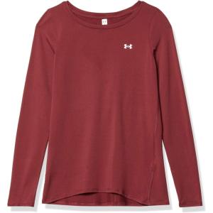 imageUnder Armor Womens Featherweight Fleece CrewCinna Red 688Metallic Silver