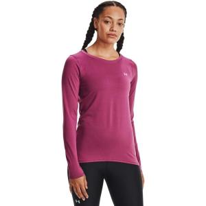 imageUnder Armor Womens Featherweight Fleece CrewPink Quartz 678Metallic Silver