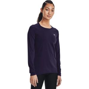 imageUnder Armor Womens Featherweight Fleece CrewPurple Switch 570Metallic Silver