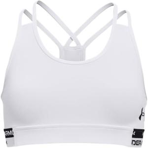 imageUnder Armour Girls Armour HeatGear Mid Impact Sports Bra100 White   Black