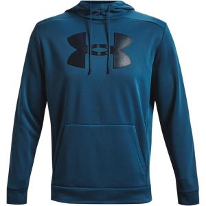 imageUnder Armour Mens Big Logo Armourfleece Hoodie437 Petrol Blue  Petrol Blue  Black