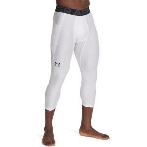 imageUnder Armour Mens HeatGear Armour 34 Leggings101 White   Black