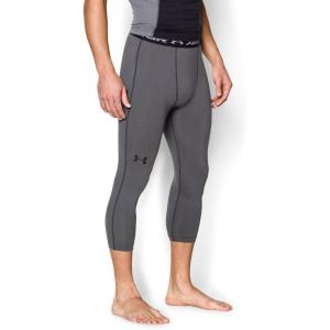 imageUnder Armour Mens HeatGear Armour 34 LeggingsCarbon Heather 090Black