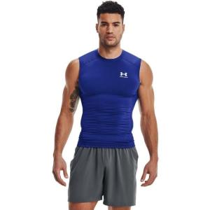 imageUnder Armour Mens HeatGear Compression Sleeveless TShirtRoyalWhite