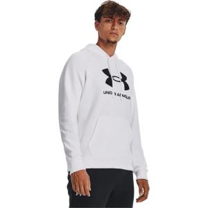imageUnder Armour Mens Rival Fleece Logo Hoodie100 White   Black