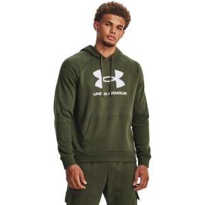 imageUnder Armour Mens Rival Fleece Logo Hoodie390 Marine Od Green   White