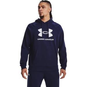 imageUnder Armour Mens Rival Fleece Logo Hoodie410 Midnight Navy   White