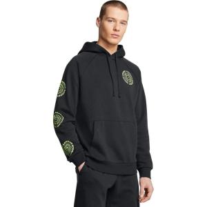 imageUnder Armour Mens Rival Fleece Logo HoodieBlackMorph Green