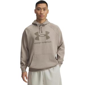 imageUnder Armour Mens Rival Fleece Logo HoodieTimeberwolf TaupeTaupe Dusk
