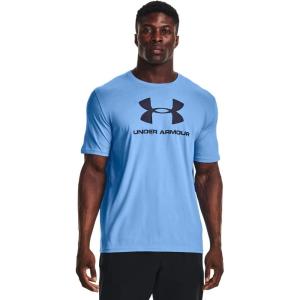 imageUnder Armour Mens Sportstyle Logo ShortSleeve TShirt475 Carolina Blue   Tempered Steel