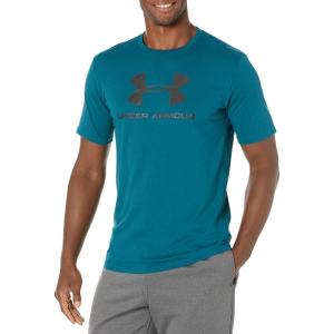 imageUnder Armour Mens Sportstyle Logo ShortSleeve TShirt716 Tourmaline Teal   Black