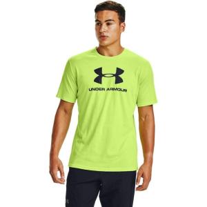 imageUnder Armour Mens Sportstyle Logo ShortSleeve TShirtLime Fizz 291Black
