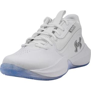 imageUnder Armour Unisex Adult Lockdown 7 Basketball Shoe103 WhiteWhiteMetallic Silver