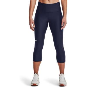 imageUnder Armour Womens HeatGear High Waisted Pocketed CapriMidnight Navy 410White