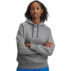 imageUnder Armour Womens Rival Fleece Hoodie028 Castlerock Light Heather   White