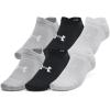 imageUnder Armour Essential No Show Socks 6 Pack002 Black  Black  Halo Gray