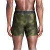 imageUnder Armour Mens MultiPack Standard Tech 6quot Inseam Boxer BriefGrove Green Haze Print 3 Pack