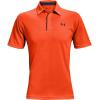 imageUnder Armour Mens Tech Golf PoloBlaze Orange 825Pitch Gray