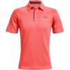 imageUnder Armour Mens Tech Golf PoloVenom Red 690Pitch Gray