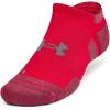 imageUnder Armour Performance Tech Pro No Show Socks 3 Pack600 Red  Castlerock  Castlerock