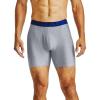 imageUnder Armour Mens MultiPack Standard Tech 6quot Inseam Boxer BriefAcademy Blue 408Mod Gray Light Heather