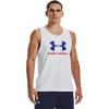 imageUnder Armour Mens Sportstyle Logo Tank104 White  Royal  Red