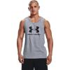 imageUnder Armour Mens Sportstyle Logo TankSteel Light Heather 036Black