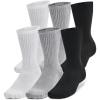 imageUnder Armour UnisexAdult Training Cotton Crew Socks 6 Pack035 Steel  White  Black
