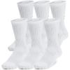 imageUnder Armour UnisexAdult Training Cotton Crew Socks 6 Pack100 White  White  Black