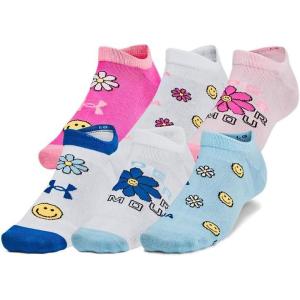 imageUnder Armour Essential No Show Socks 6 Pack102 White  White  Black