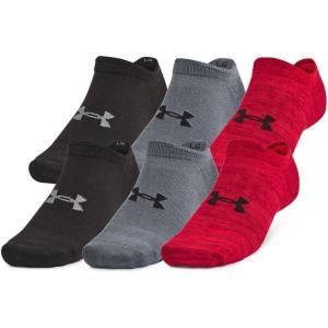 imageUnder Armour Essential No Show Socks 6 Pack600 Red  Red  Black