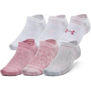 imageUnder Armour Essential No Show Socks 6 Pack697 Pink Elixir  Prime Pink  Pink Elixir