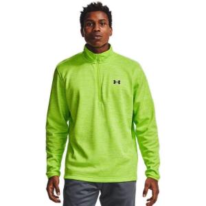 imageUnder Armour Mens Armour Fleece 12 Zip TShirtGreen Citrine 394Black