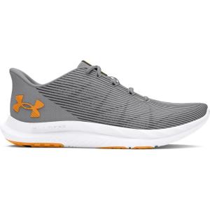 imageUnder Armour Mens Charged Speed Swift SneakerMod Gray Nova Orange Metallic Silver