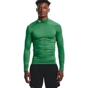 imageUnder Armour Mens ColdGear Compression MockTeam Kelly Green 305White