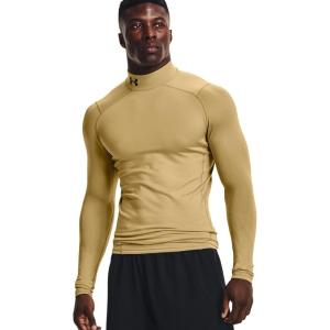 imageUnder Armour Mens ColdGear Compression MockTeam Vegas Gold 715Black