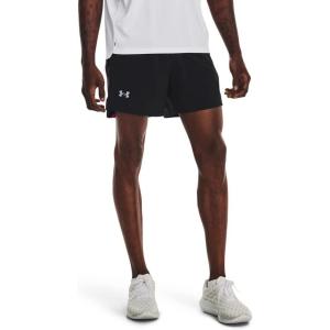 imageUnder Armour Mens Launch Stretch Woven 5inch Shorts005 Black  Pink Shock  Reflective