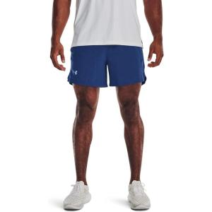 imageUnder Armour Mens Launch Stretch Woven 5inch Shorts471 Blue Mirage  Starfruit  Reflective