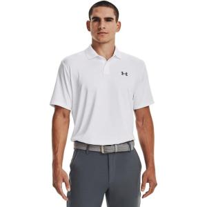 imageUnder Armour Mens Matchplay Polo100 White   Pitch Gray