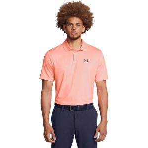 imageUnder Armour Mens Matchplay Polo897 Flare Orange   Midnight Navy