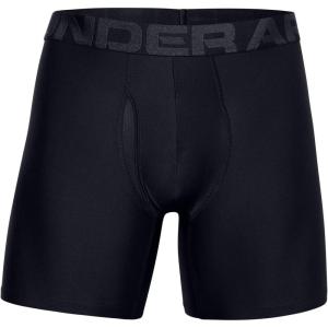 imageUnder Armour Mens MultiPack Standard Tech 6quot Inseam Boxer BriefBlack 001Academy Blue