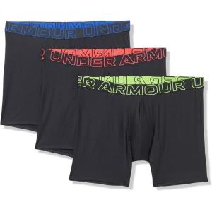 imageUnder Armour Mens MultiPack Standard Tech 6quot Inseam Boxer BriefBlackLava