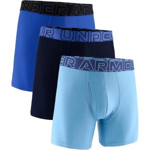 imageUnder Armour Mens MultiPack Standard Tech 6quot Inseam Boxer BriefBlue Smoke