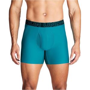 imageUnder Armour Mens MultiPack Standard Tech 6quot Inseam Boxer BriefCircuit Teal Solid 3 Pack