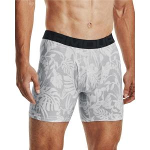 imageUnder Armour Mens MultiPack Standard Tech 6quot Inseam Boxer BriefHalo Gray 014Black
