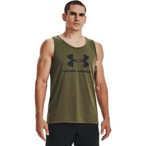 imageUnder Armour Mens Sportstyle Logo Tank390 Marine Od Green  Black  Black